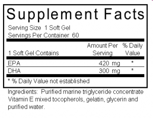 qualtiy fish oil supplement label